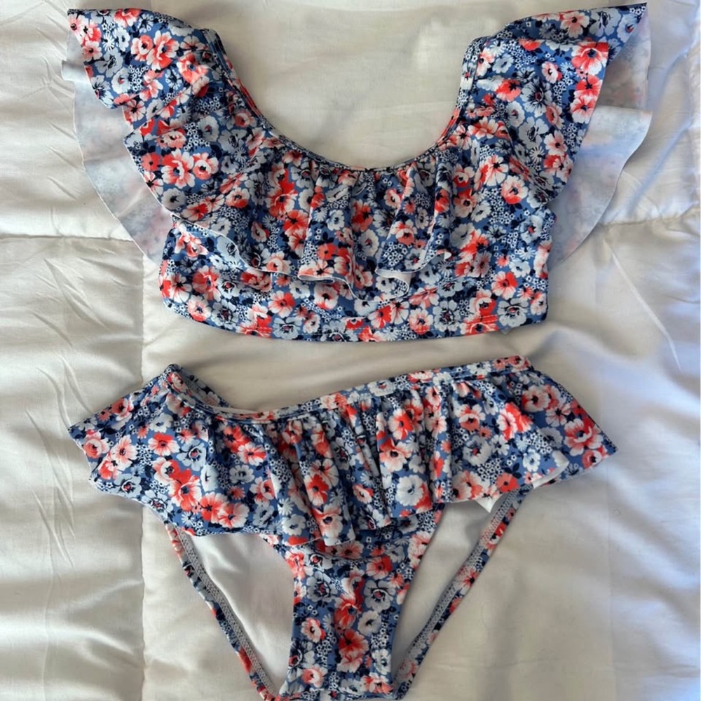 Janie and Jack Floral Ruffle Swimsuit